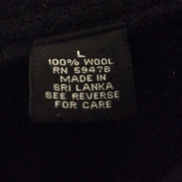 NORDIC design womens coat sz large black 100% wool - Picture 11 of 12